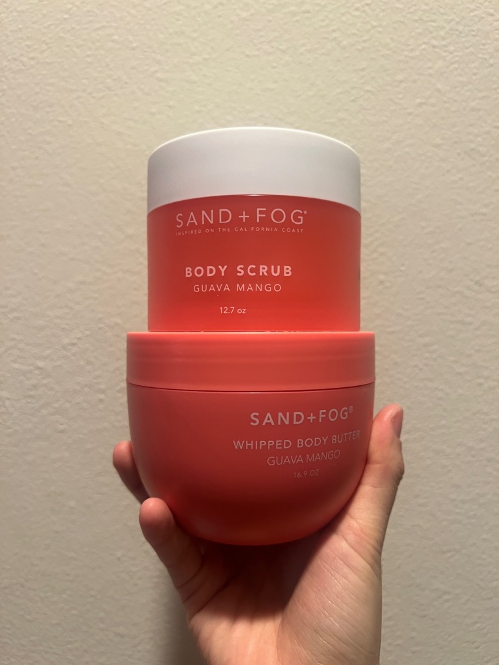 JUMBO SIZE Sand + Fog Whipped Body Butter & Body Scrub - Guava Mango